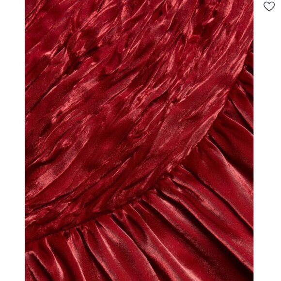 Aje Regent Strapless Drop Waist Midi Dress in Garnet Red - Picture 5 of 14